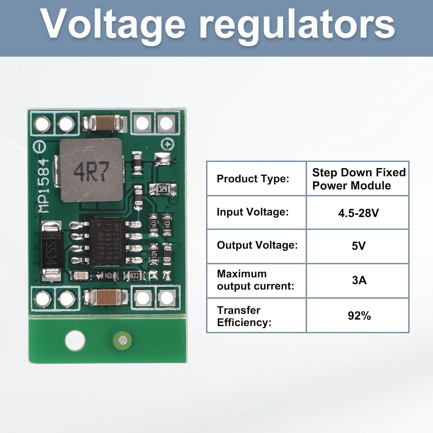 MP1584 Step Down Buck Converter Module Fixed 5V Output Mini DC-DC